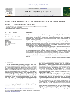 Mitral valve dynamics in structural and fluid&acirc;&euro;&ldquo;structure interaction