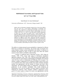 Skill-Related Uncertainty and Expected Value in 5- to 7-Year-Olds