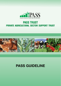 PASS Guideline_Engilish - Private Agricultural Sector Support