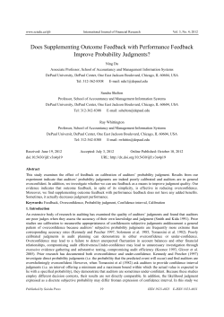 Does Supplementing Outcome Feedback with