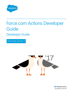 Force.com Actions Developer Guide