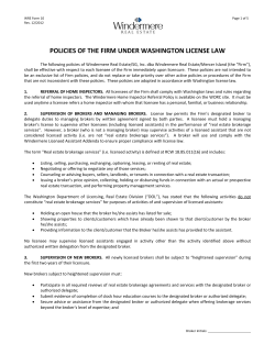 policies of the firm under washington license law
