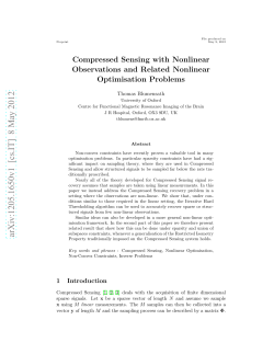Compressed Sensing with Nonlinear Observations and Related