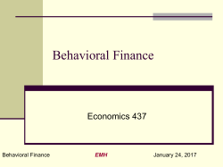 Review of EMH: January 24, 2017