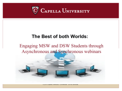 312 The Best of both Worlds - Social Work Distance Education