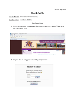 Moodle Set Up - Mosinee School District