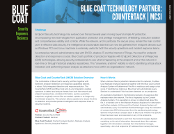 Blue Coat and CounterTack