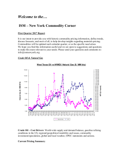 ISM &ndash; New York Commodity Corner