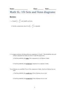 15I Sets and Venn Diagrams