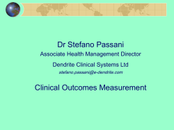 The role of risk stratification in national audit and bench marking