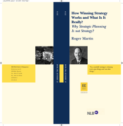 Roger Martin How Winning Strategy Work - IEDC