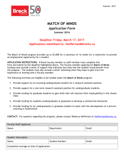 Application form - Brock University