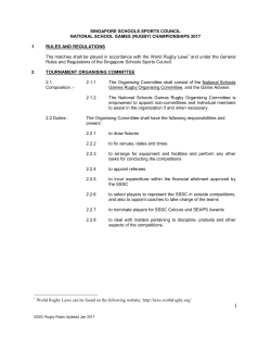 RUGBY - National School Games