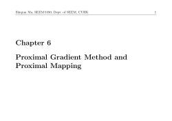 Chapter 6 Proximal Gradient Method and Proximal Mapping