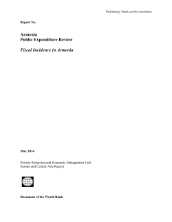 Armenia Public Expenditure Review Fiscal Incidence in Armenia
