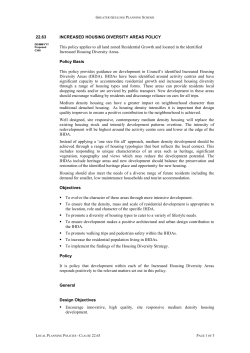 SCHEDULE TO THE MIXED USE ZONE