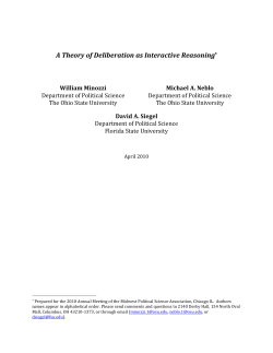 A Theory of Deliberation as Interactive Reasoning