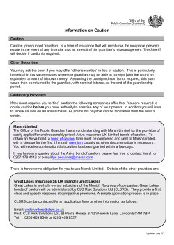 Information on Caution - Office of the Public Guardian (Scotland)