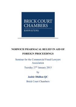 norwich pharmacal relief in aid of foreign proceedings