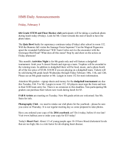 HMS Daily Announcements Friday, February 5 6th Grade STEM and