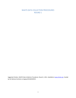 nhats data collection procedures round 1