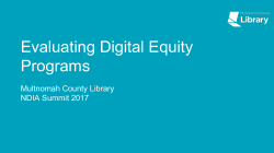 Evaluating Digital Equity Programs
