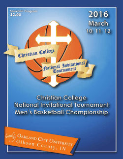 Christian College National Invitational Tournament Men`s Basketball