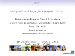Computational Logic for Computer Science - MAT-UnB