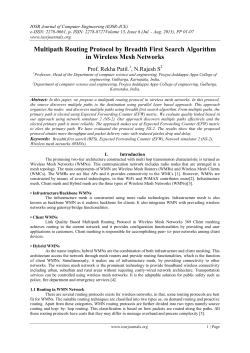 Multipath Routing Protocol by Breadth First Search