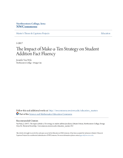 The Impact of Make-a-Ten Strategy on Student