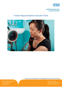 HEKSS Trainee Rep Induction Pack
