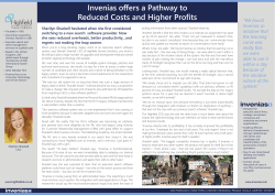 Invenias offers a Pathway to Reduced Costs and Higher Profits