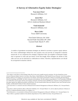 A Survey of Alternative Equity Index Strategies1