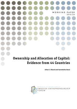Ownership and Allocation of Capital: Evidence from 44 Countries