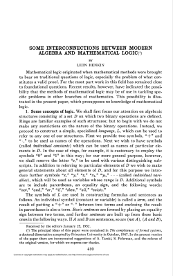 some interconnections between modern algebra and mathematical