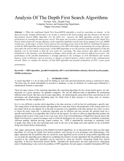 Analysis Of The Depth First Search Algorithms