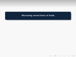 Alternating normal forms of braids