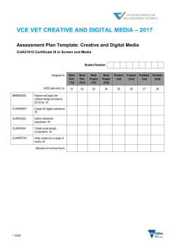 Creative and Digital Media Assessment Plan Template and Sample