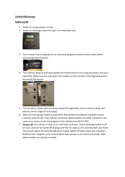Quick guide Nikon C1Si confocal laser scanning microscope