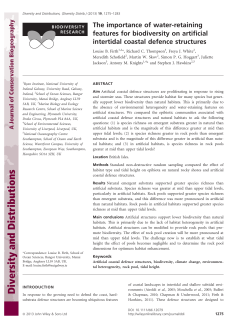 The importance of water‐retaining features for biodiversity on