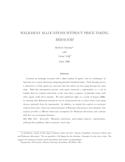 walrasian allocations without price-taking