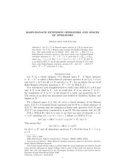 HAHN-BANACH EXTENSION OPERATORS AND SPACES OF