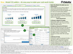 New: Model CD Ladders - An easy way to make your cash work