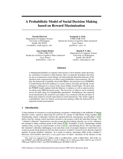 A Probabilistic Model of Social Decision Making based on
