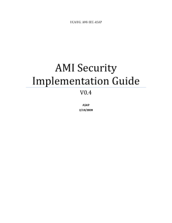 AMI Security Implementation Guide