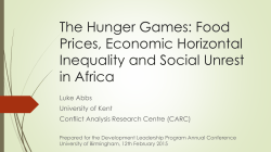 the hunger games: food prices, regional economic inequality and