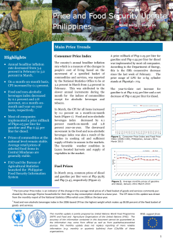 Price and Food Security Update Philippines