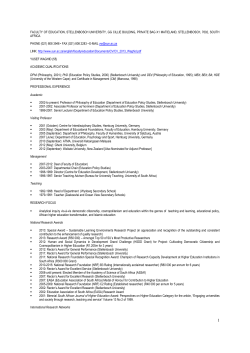 yusef waghid - Stellenbosch University