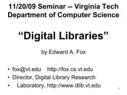 20091120FoxSeminar - Edward A. Fox