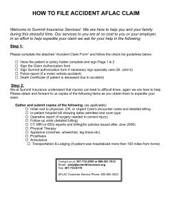 Accident/Disability Claims - Summit Insurance Services, Inc.